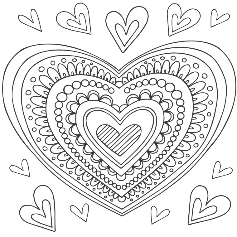 Mandalas Cœur 17
